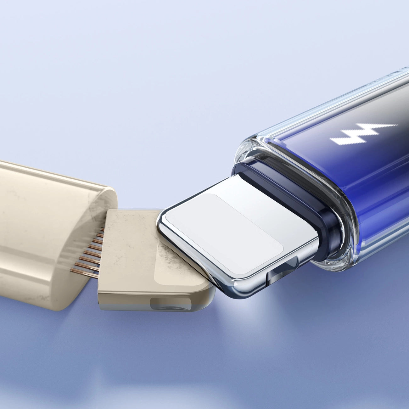 Joyroom S-A42 Crystal-Clear Serie 3A USB-A – Lightning Kabel 1,2 m – Schwarz