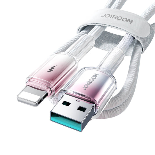 Joyroom S-A42 Crystal-Clear Serie 3A USB-A – Lightning Kabel 1,2 m – Weiß