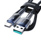Joyroom S-A42 Crystal-Clear Serie 3A USB-A – USB-C-Kabel 1,2 m – Schwarz