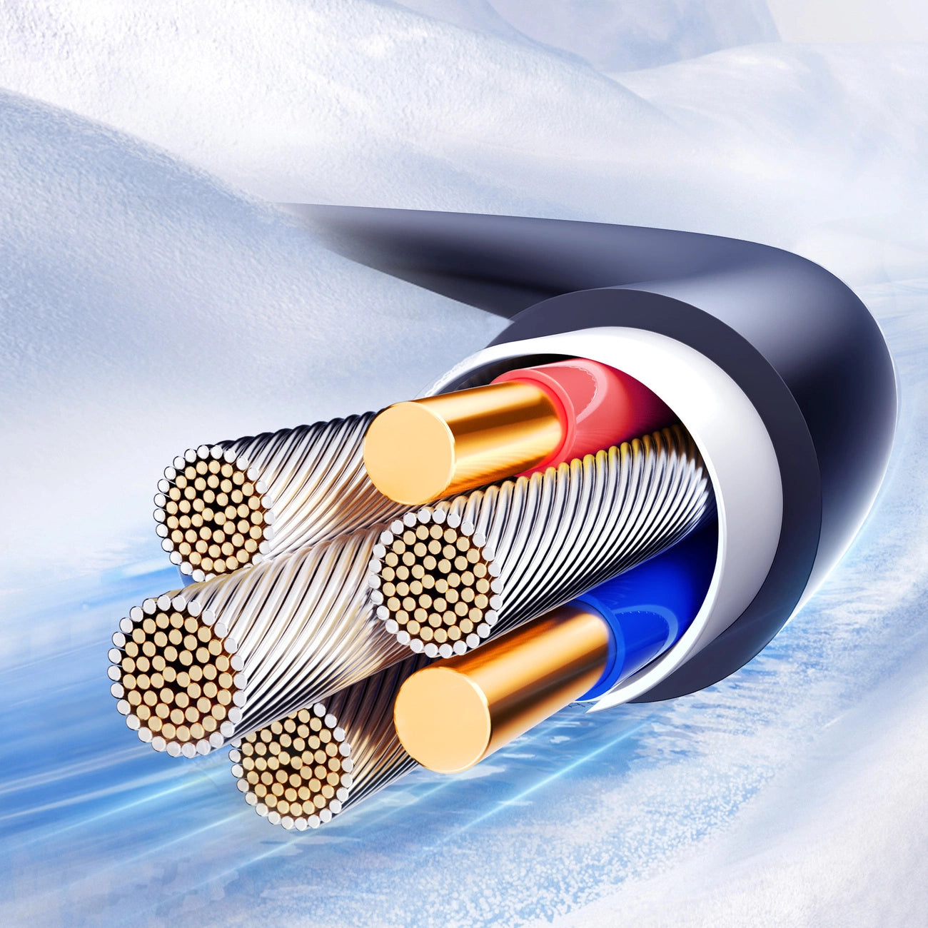 Joyroom S-A43 Crystal-Clear Series 60W USB-C - USB-C Spiralkabel 1,5 m - schwarz