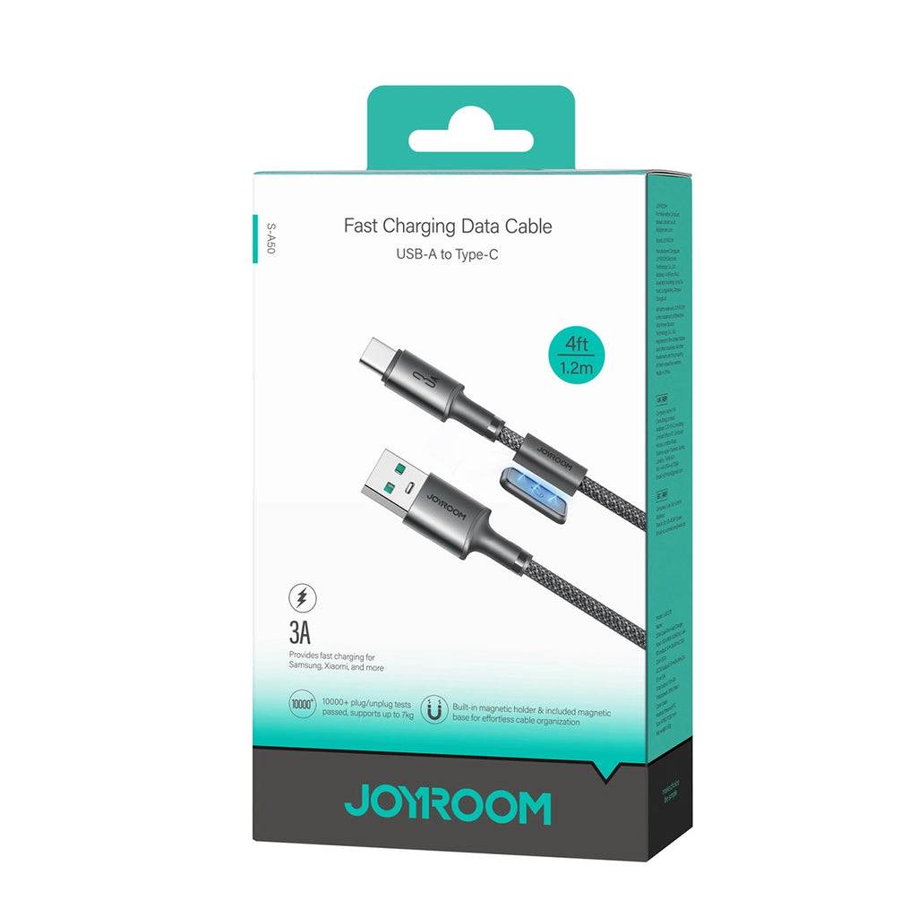 Joyroom S-A50 Unlimited Series 3A USB-A – USB-C-Kabel mit magnetischem Organizer 1,2 m – Grau