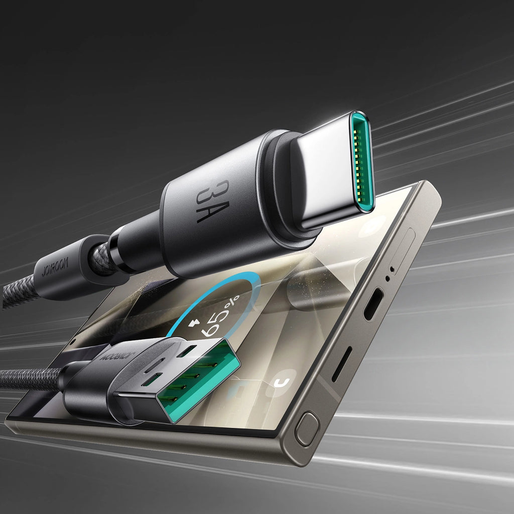 Joyroom S-A50 Unlimited Series 3A USB-A – USB-C-Kabel mit magnetischem Organizer 1,2 m – Grau