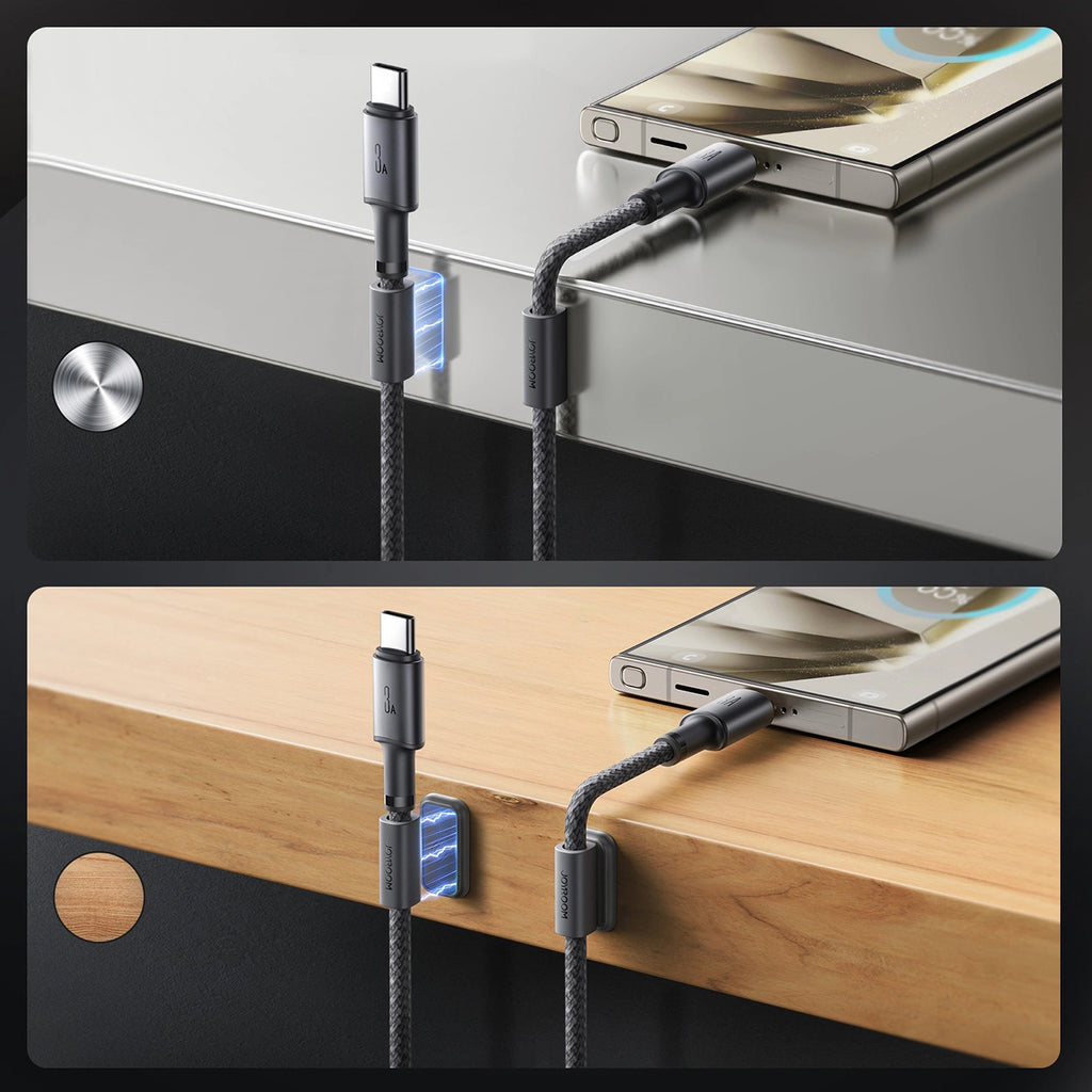 Joyroom S-A50 Unlimited Series 3A USB-A – USB-C-Kabel mit magnetischem Organizer 1,2 m – Grau