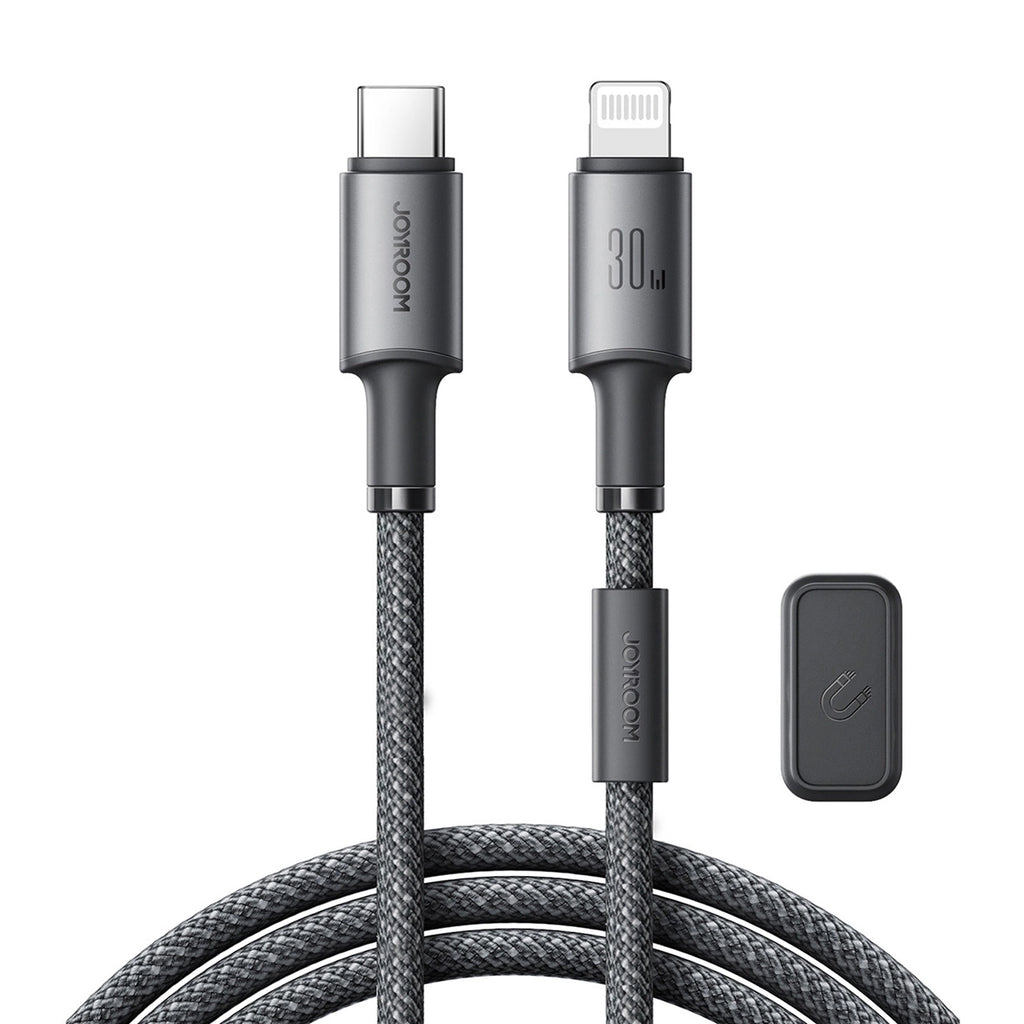 Joyroom S-A50 Unlimited Series 60W USB-C – Lightning Kabel mit magnetischem Organizer 1,2 m – Grau