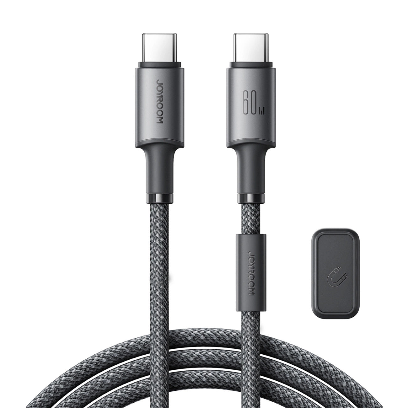 Joyroom S-A50 Unlimited Series 60W USB-C – USB-C-Kabel mit magnetischem Organizer 1,2 m – Grau