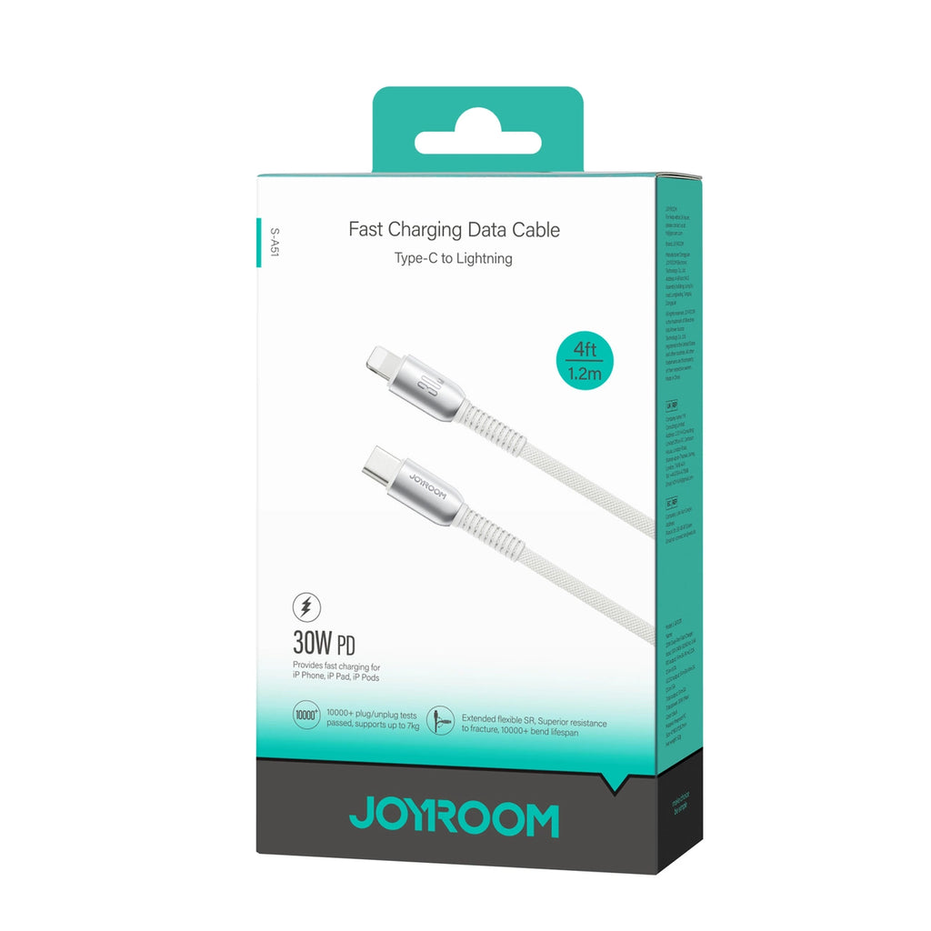 Joyroom S-A51 Cutting-Edge Series 30W USB-C - Lightning Kabel 1,2m - hellgrau
