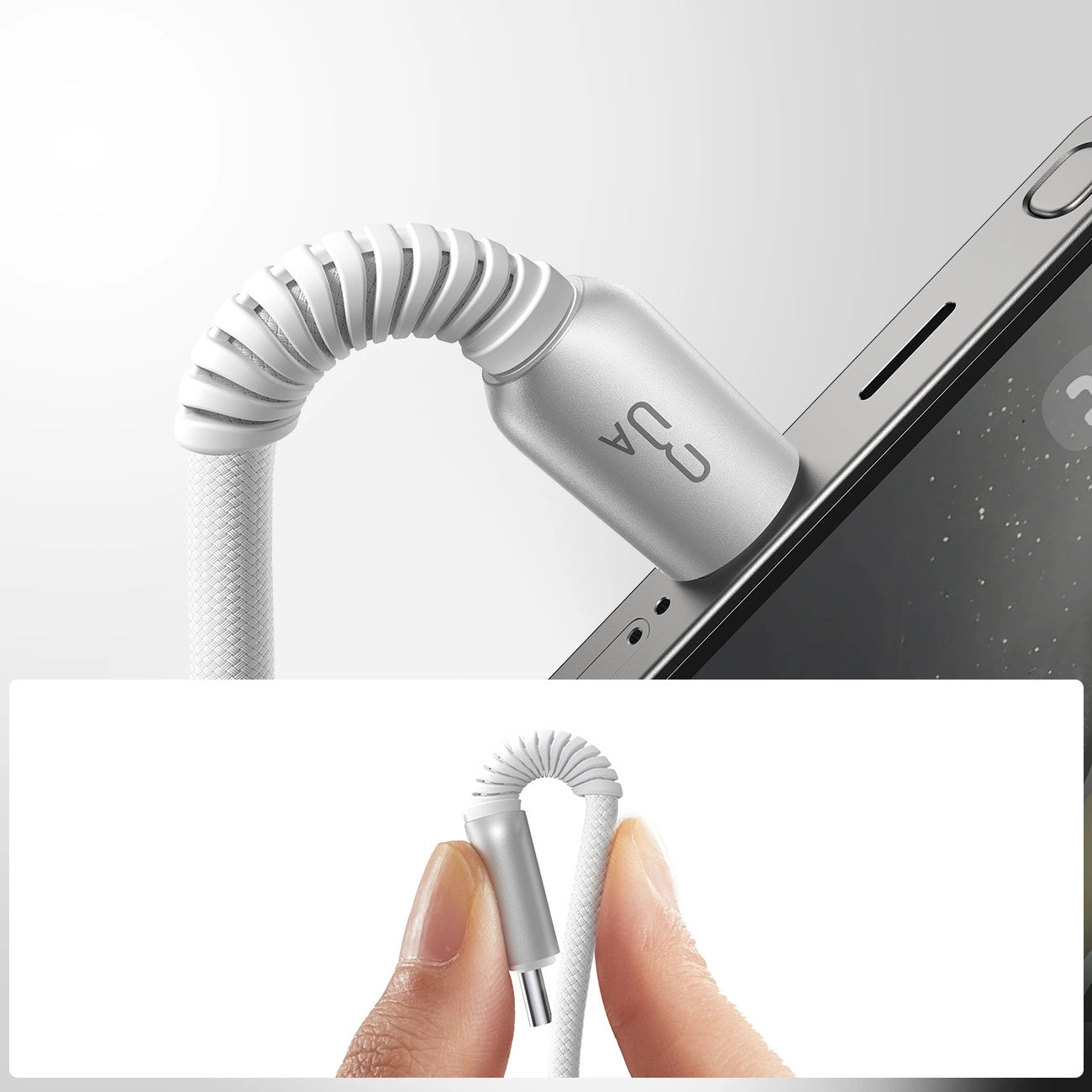 Joyroom S-A51 Cutting-Edge Series 3A USB-A - USB-C Kabel 1,2m - hellgrau