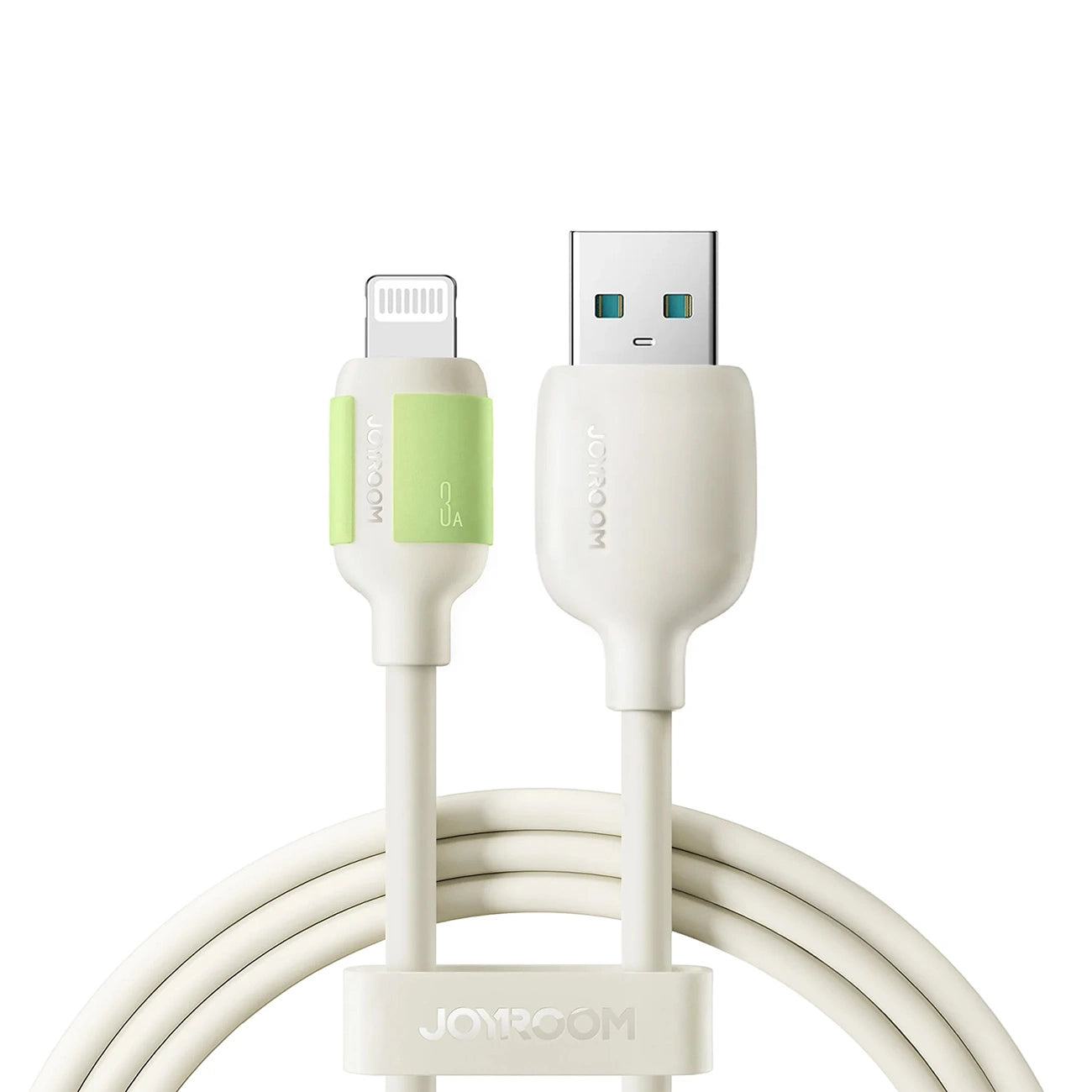 Joyroom S-A53 3A USB-A - Lightning Kabel mit fluoreszierender Spitze 1,2 m - Beige
