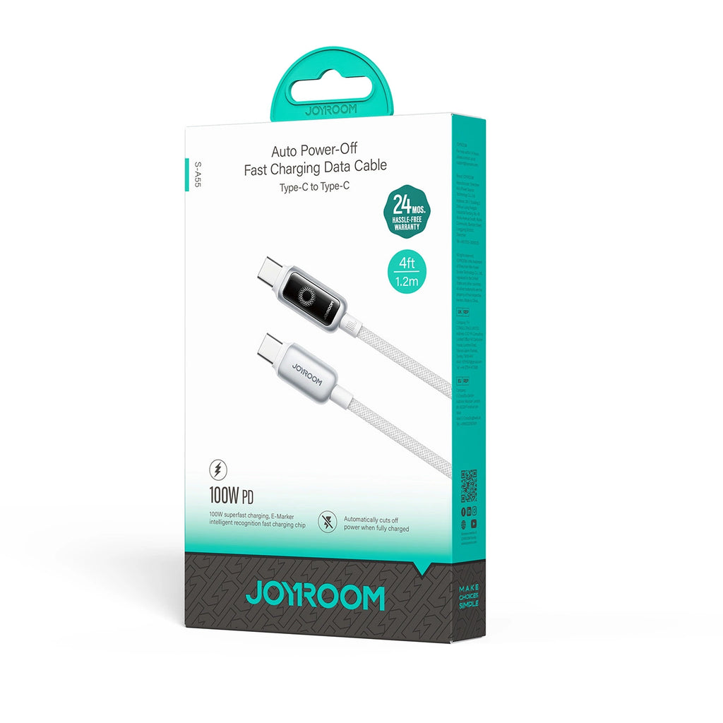 Joyroom S-A55 StarFlight 100W USB-C - USB-C-Kabel 1,2 m - Weiß