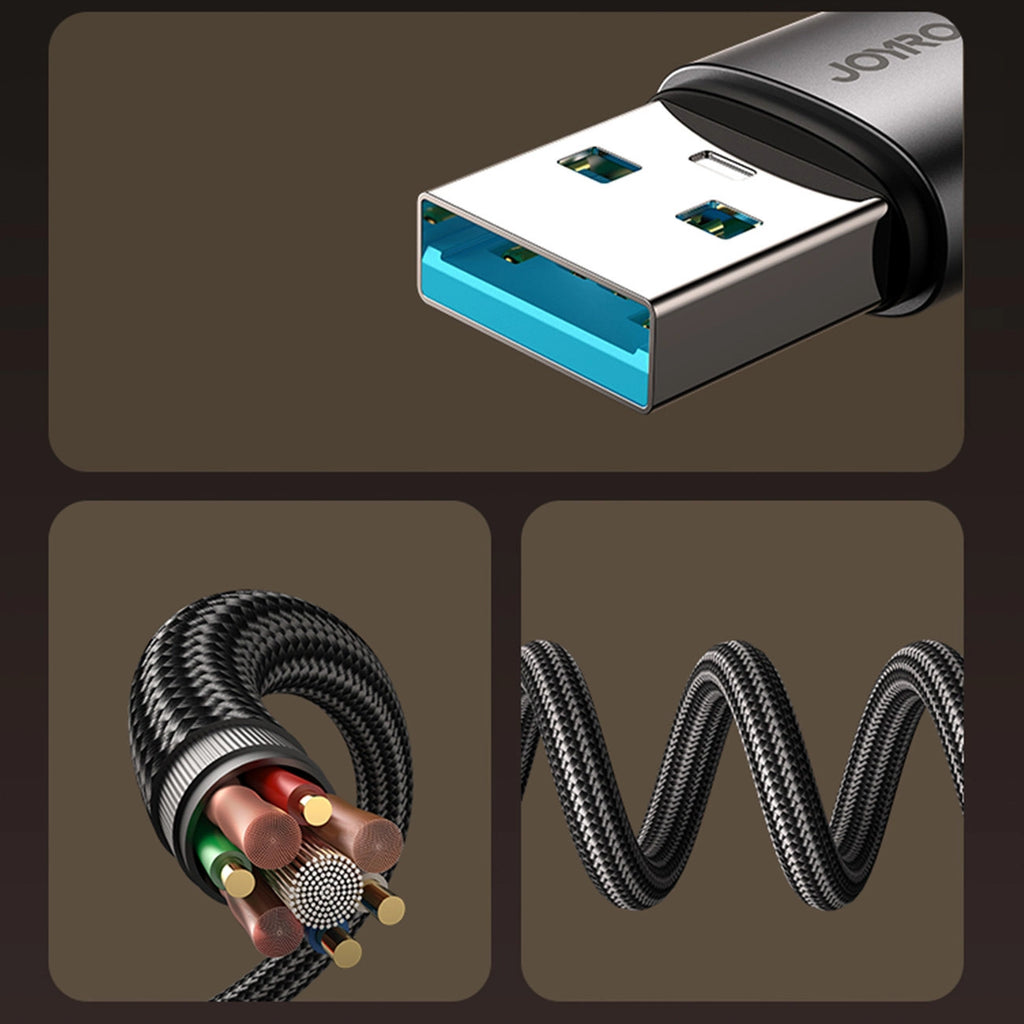 Joyroom S-A56 EnjoyX Series 90° USB-A - Lightning 3A Kabel 1,2m - schwarz