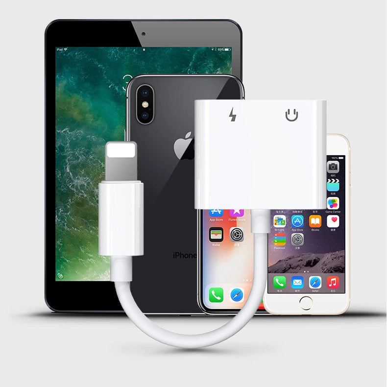 Joyroom S-Y104 Kopfhöreradapter Lightning - Lightning / Mini jack 3,5mm - weiß