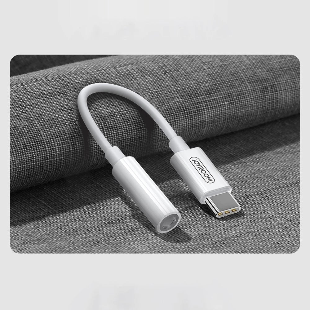 Joyroom SH-C1 Kopfhörer-Miniklinke 3,5 mm (weiblich) / USB-C (männlich) Adapter - weiß