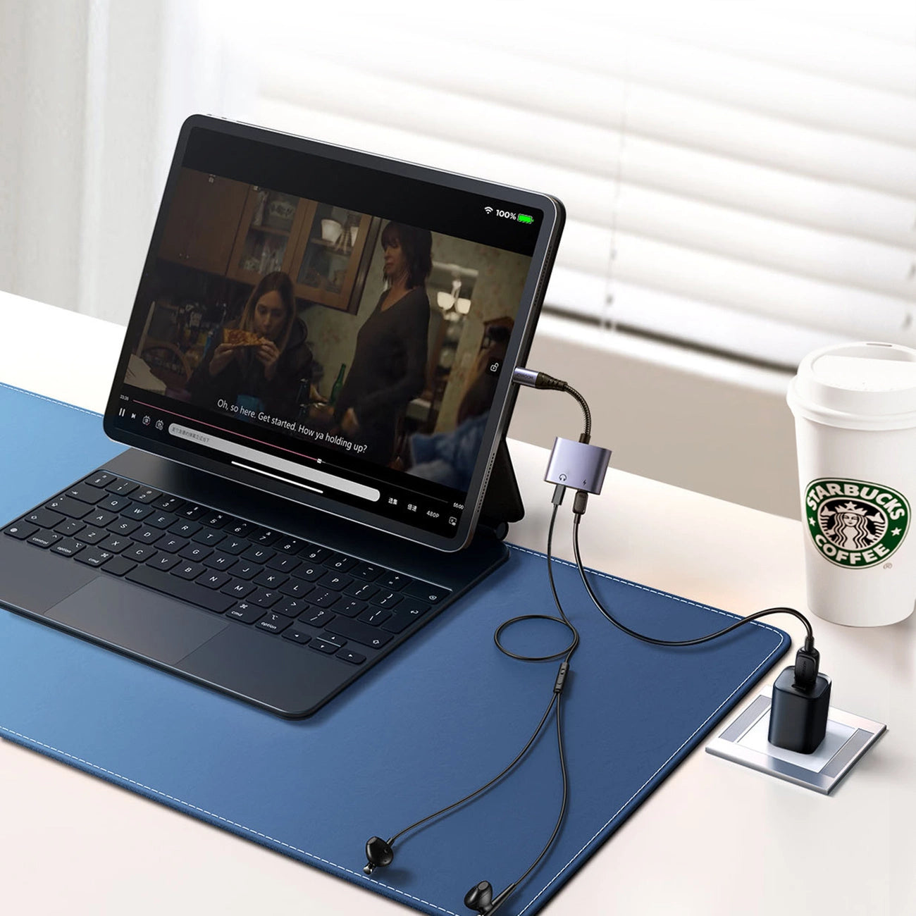 Joyroom SY-L02 Lightning auf 2x Lightning DAC-Adapter 2in1 – Schwarz