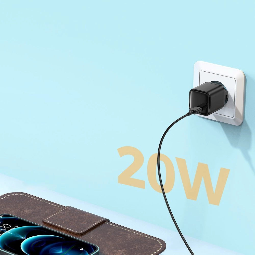 Joyroom Schnelles USB Typ C Ladegerät 20W Power Delivery Quick Charge 3.0 AFC schwarz (L-P202)