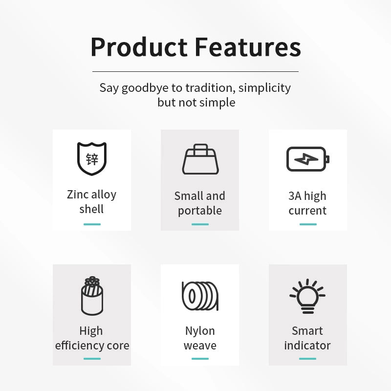 Joyroom Sharp Series S-M411 USB-A/Micro-USB-3A-Kabel 1,2 m mit Ladeanzeige – Schwarz