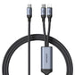 Joyroom Speedy Series S-A21 2in1 USB-C – USB-C/ Lightning -Kabel 100 W 1,5 m – Schwarz