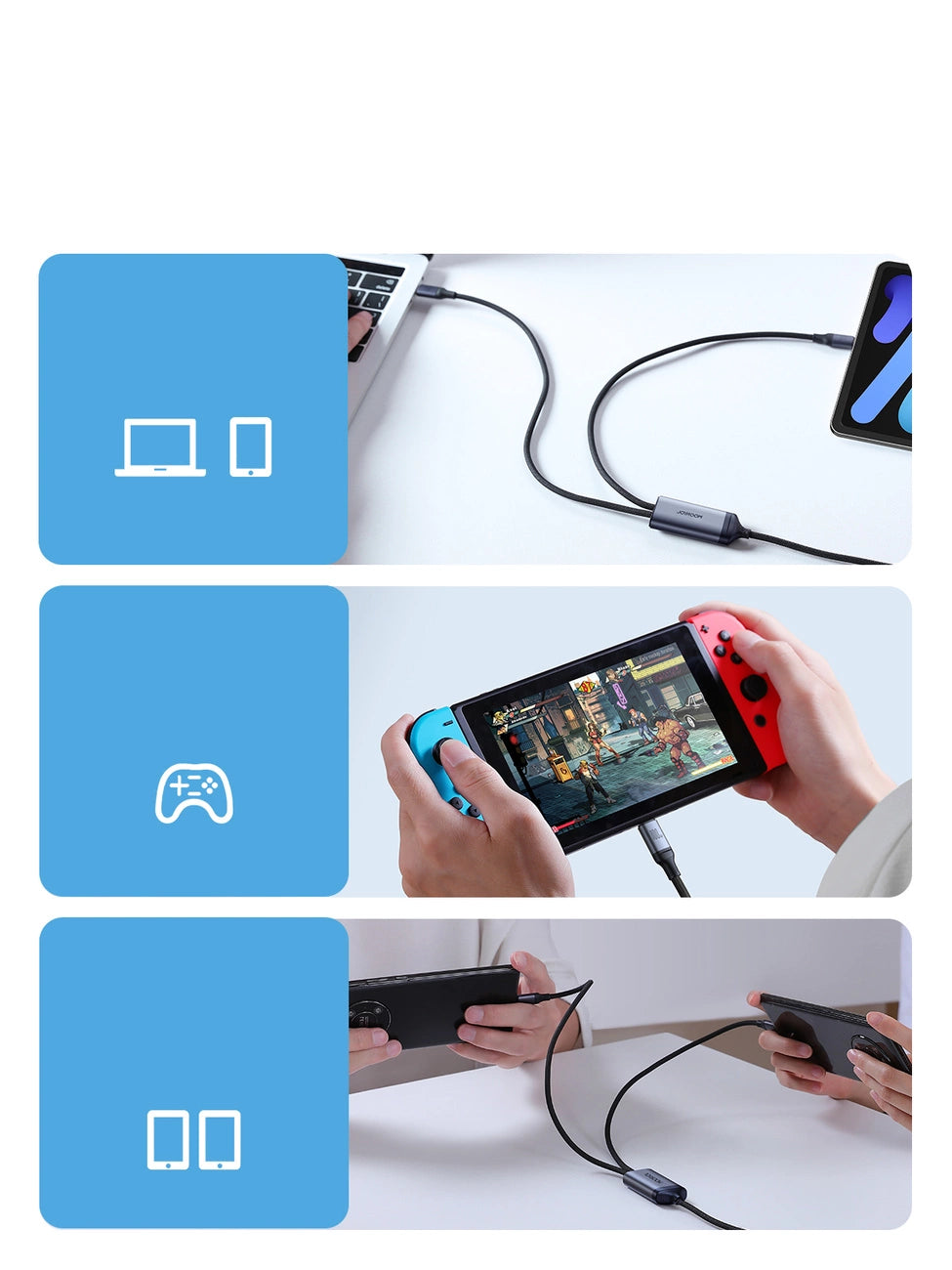 Joyroom Speedy Series S-A21 2in1 USB-C – USB-C/USB-C-Kabel 100 W 1,5 m – Schwarz