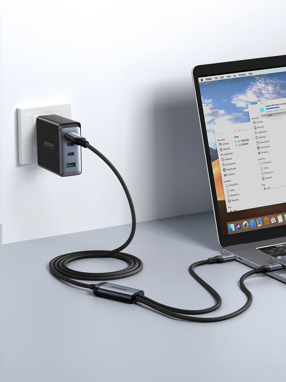 Joyroom Speedy Series S-A21 2in1 USB-C – USB-C/USB-C-Kabel 100 W 1,5 m – Schwarz