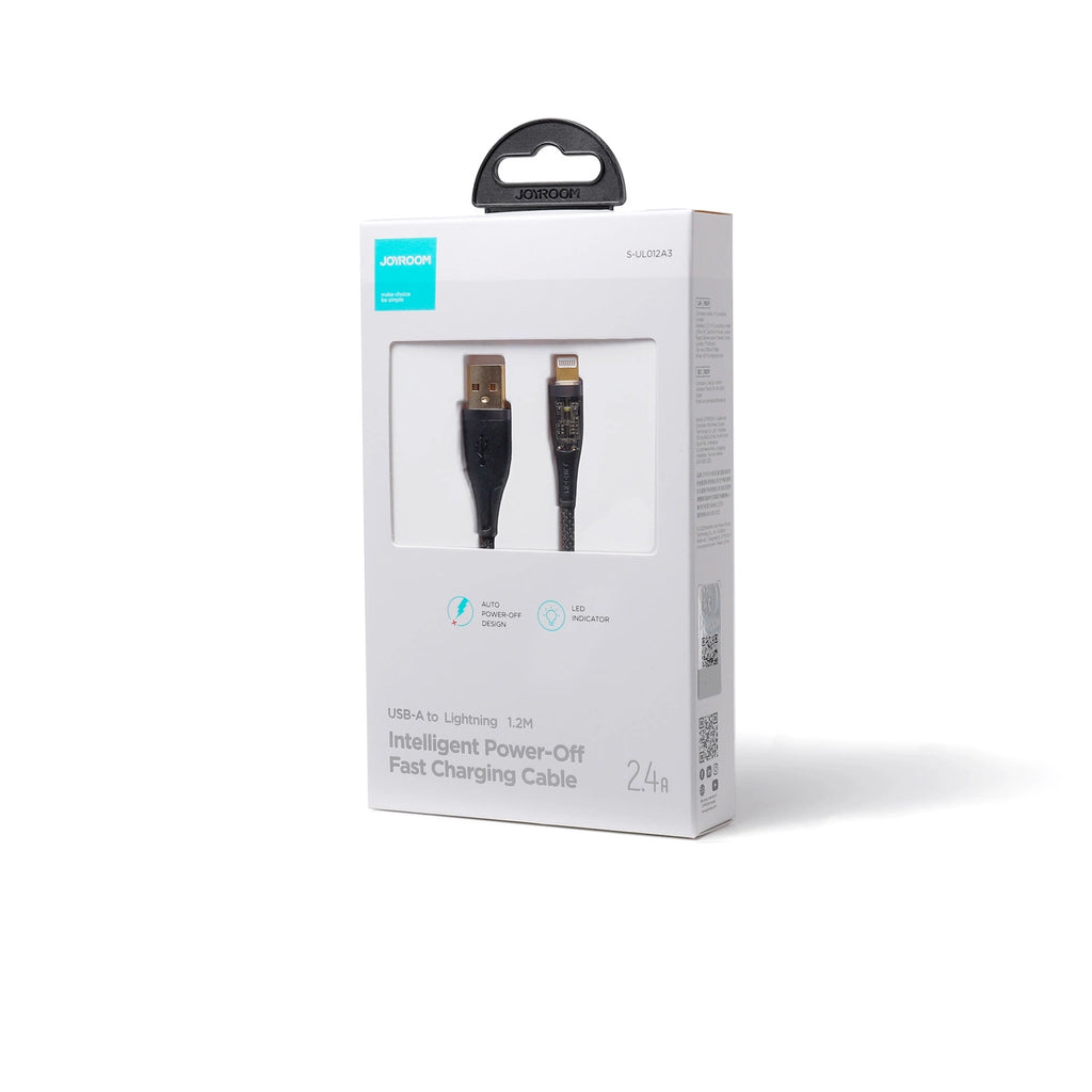 Joyroom Star-Cloud Series A3 USB-A/ Lightning 2,4 A 1,2 m Kabel mit Smart Switch – Schwarz