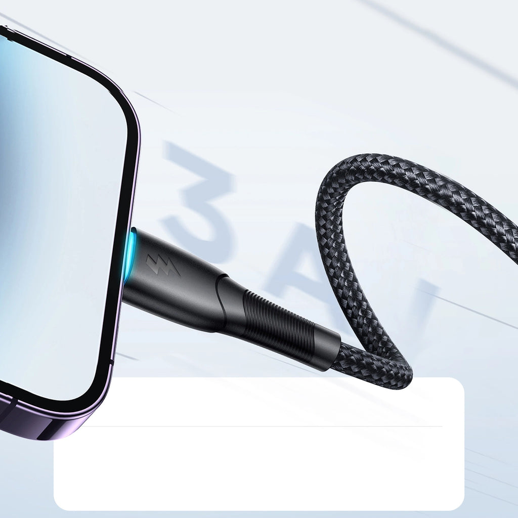 Joyroom Starry Series SA32-AL3 3A USB-A / Lightning Kabel 1m - schwarz