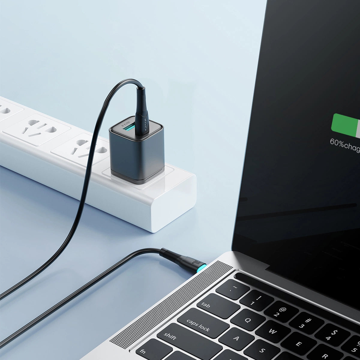 Joyroom Starry Series SA32-CC3 USB-C / USB-C Kabel 60W 1m - schwarz