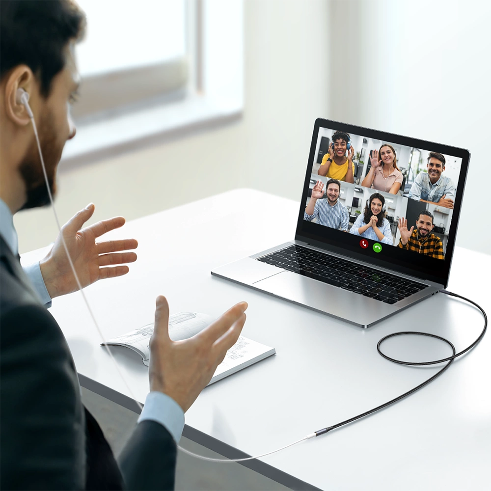 Joyroom Stereo-Audiokabel AUX 3,5 mm Miniklinke (männlich) – Miniklinke (weiblich) 1,2 m schwarz (SY-A09)