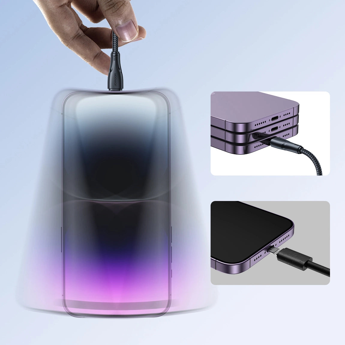 Joyroom Surpass Series A11 USB-A / Lightning 2,4A-Kabel 1,2 m – Schwarz