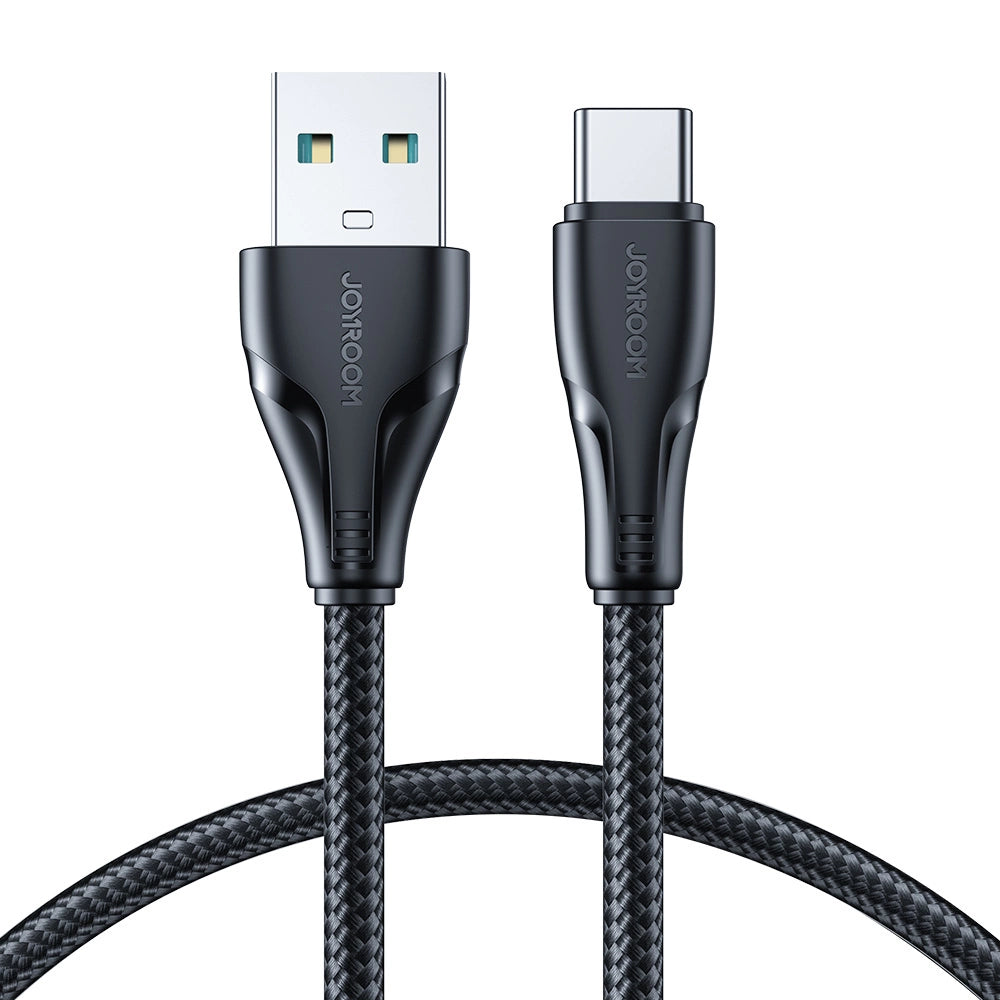 Joyroom Surpass Series A11 USB-A / USB-C 3A Kabel 0,25 m - Schwarz