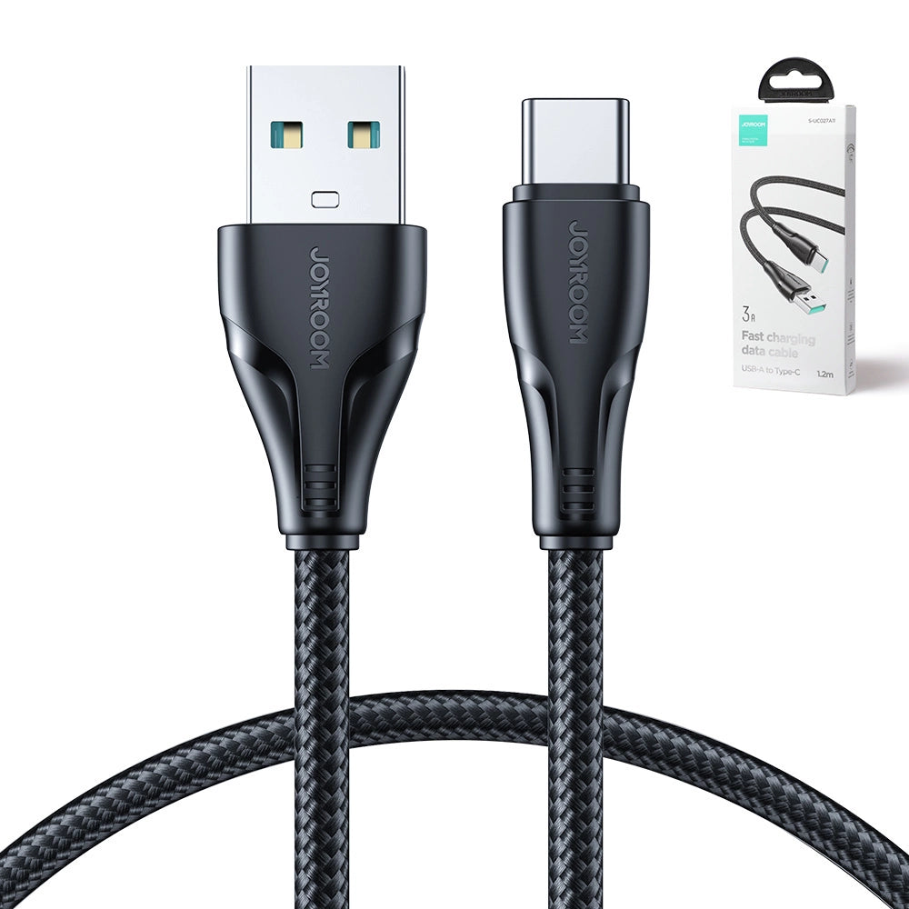 Joyroom Surpass Series A11 USB-A / USB-C 3A Kabel 1,2 m - Schwarz