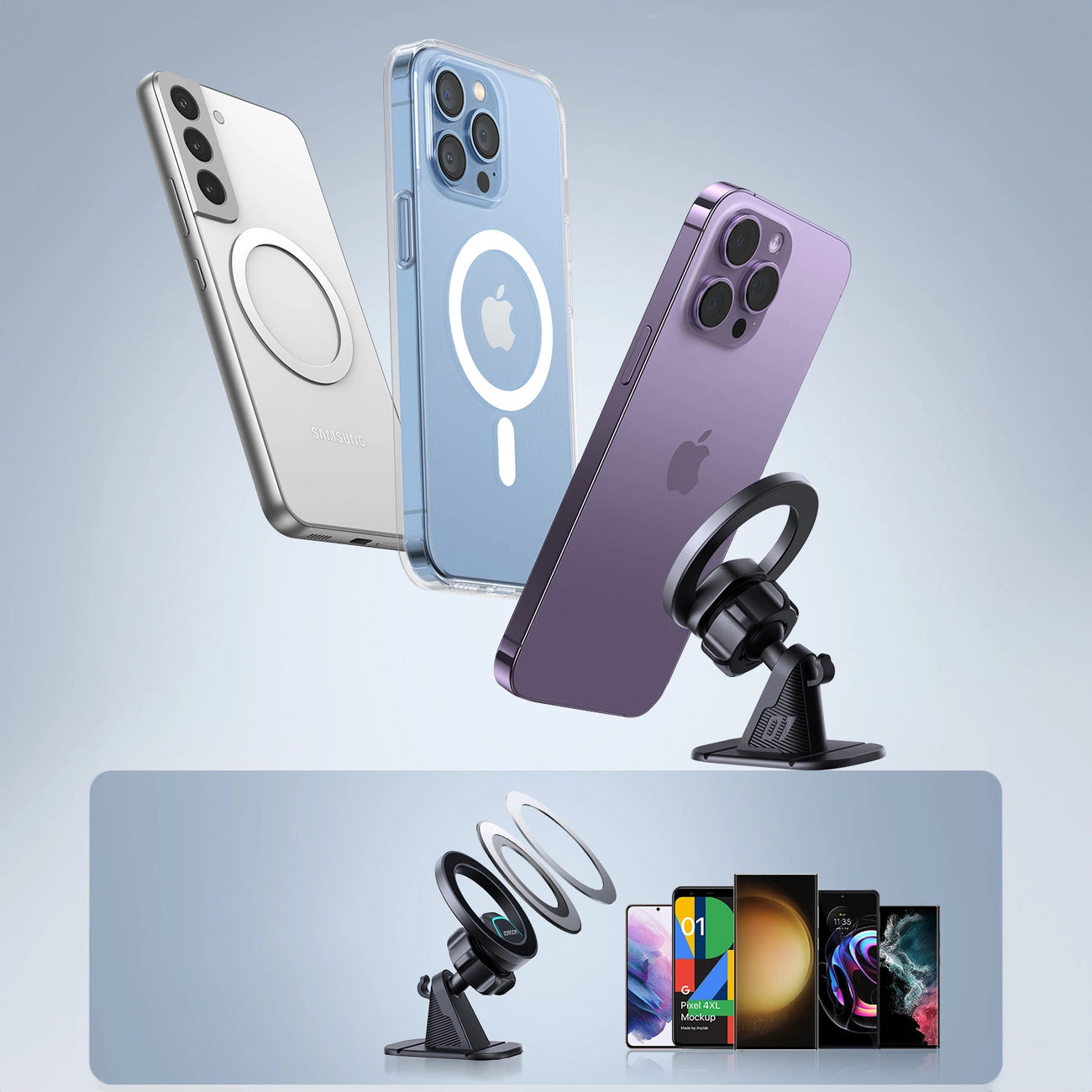 Joyroom magnetische Autohalterung für Cockpit/Armaturenbrett schwarz (JR-ZS376)