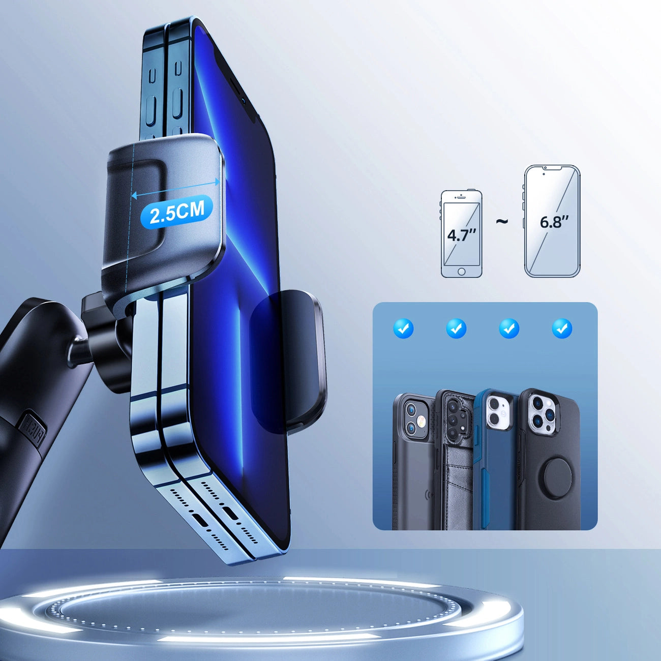 Joyroom mechanische Autohalterung für Cockpit-Armaturenbrett schwarz (JR-ZS284)