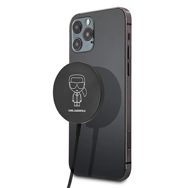 Karl Lagerfeld 15W Wireless Charger mit MagSafe - Schwarz