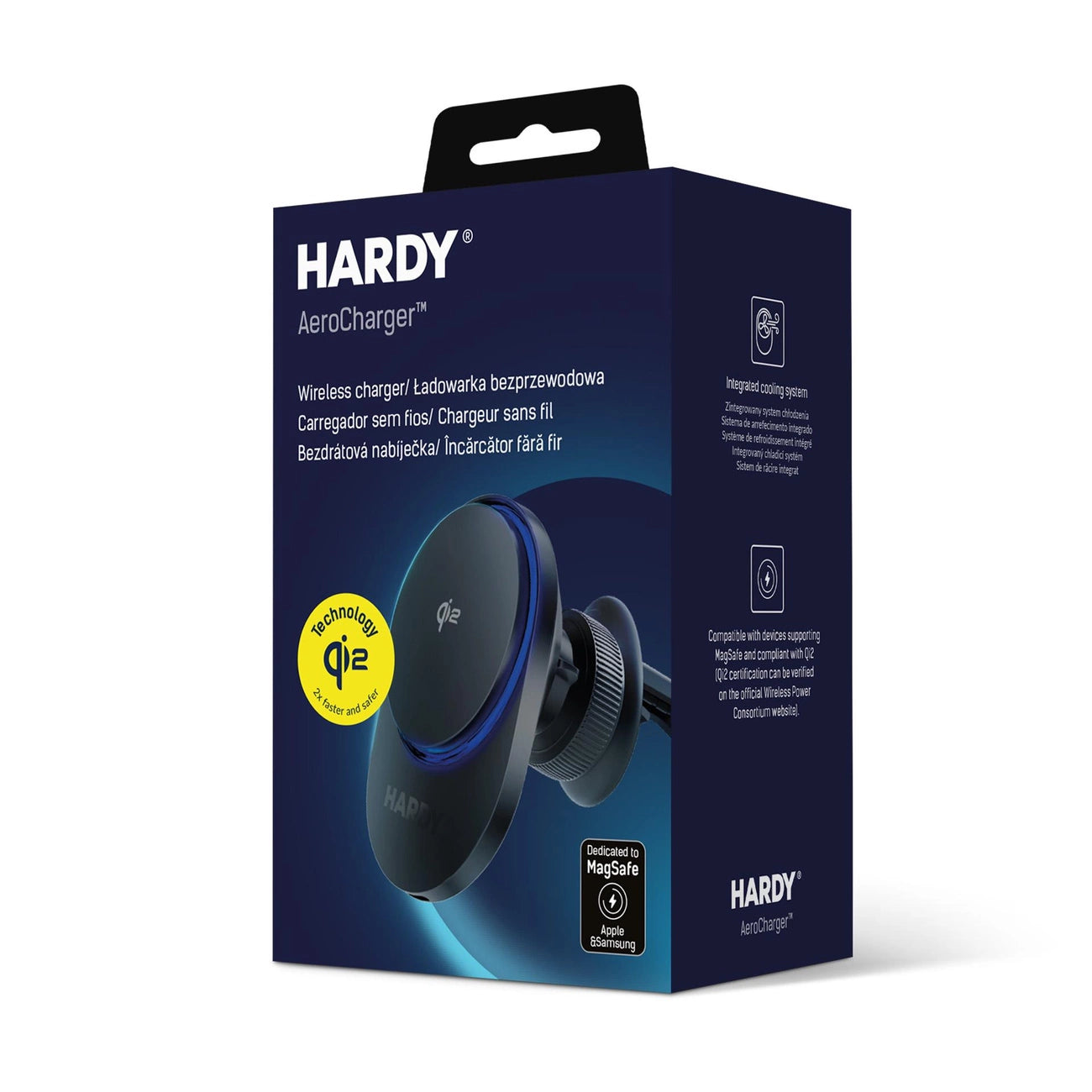 Kfz-Lüftungshalterung 3mk Hardy AeroCharger 15W Qi2/MagSafe – schwarz