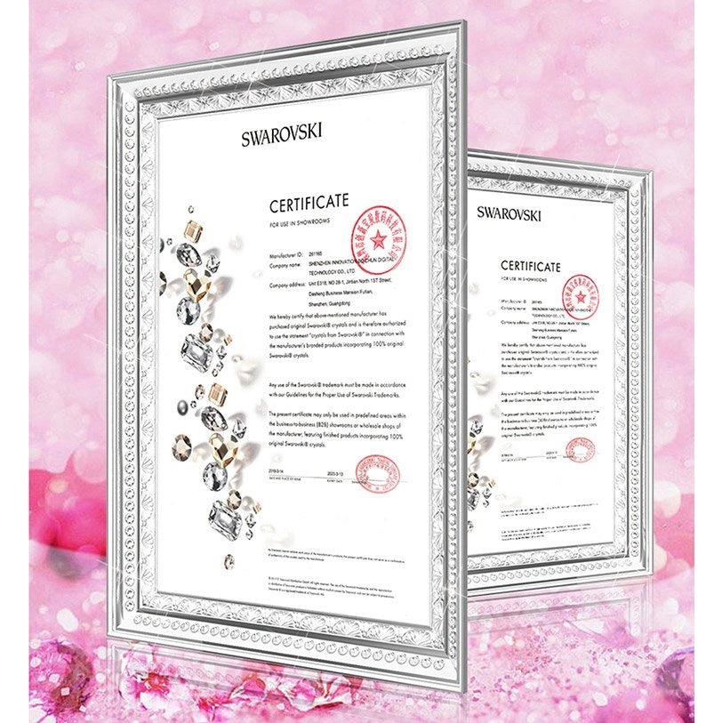 Kingxbar Angel Spiegelhülle verziert mit originalen Swarovski-Kristallen iPhone 11 Pro Max Spiegel transparent