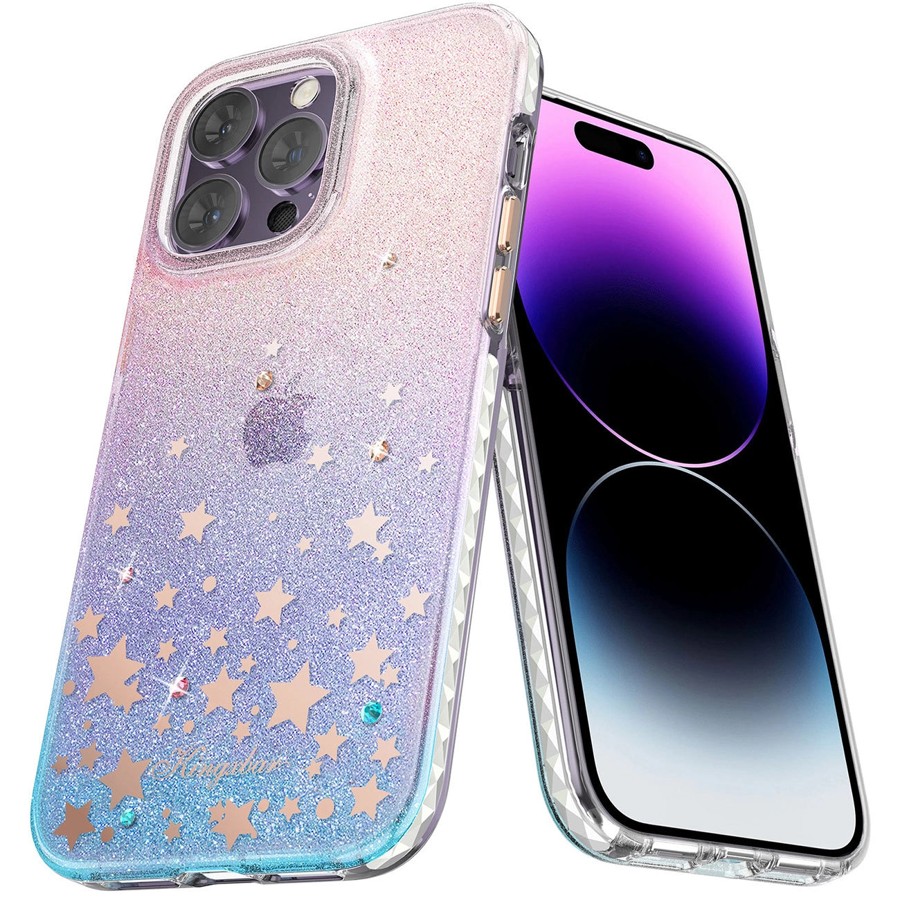 Kingxbar Heart Star Series Hülle für iPhone 14 Plus Hülle mit Tierkreiszeichen