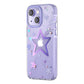Kingxbar Heart Star Series Hülle für iPhone 14 Plus Lila Star Hülle