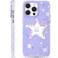 Kingxbar Heart Star Series Hülle für iPhone 14 Plus Lila Star Hülle