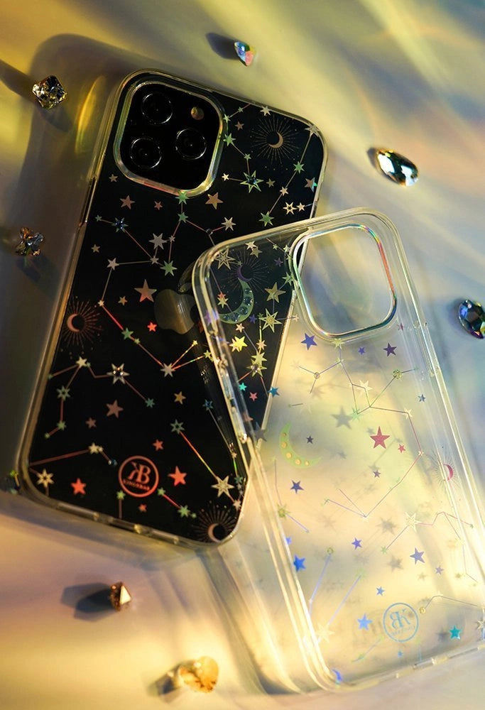 Kingxbar Lucky Series Hülle verziert mit originalen Swarovski-Kristallen iPhone 12 mini transparent (Glück)