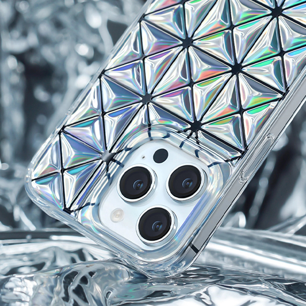 Kingxbar Miya Series Hülle für iPhone 14 Rückseite Regenbogen-Rückseite