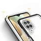 Klare 3in1 Hülle für Samsung Galaxy A22 4G Frame Gel Cover Schwarz