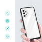 Klare 3in1 Hülle für Samsung Galaxy A72 4G Frame Gel Cover Schwarz