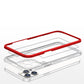 Klare 3in1 Hülle für iPhone 12 Pro Max Frame Cover Gel Rot