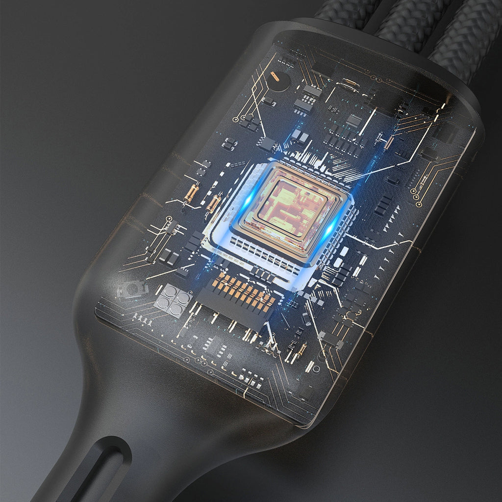 Ladekabel für Apple Watch Dudao A12Max+ PD 100W 3in1: USB-C Lightning 1,2m – Schwarz