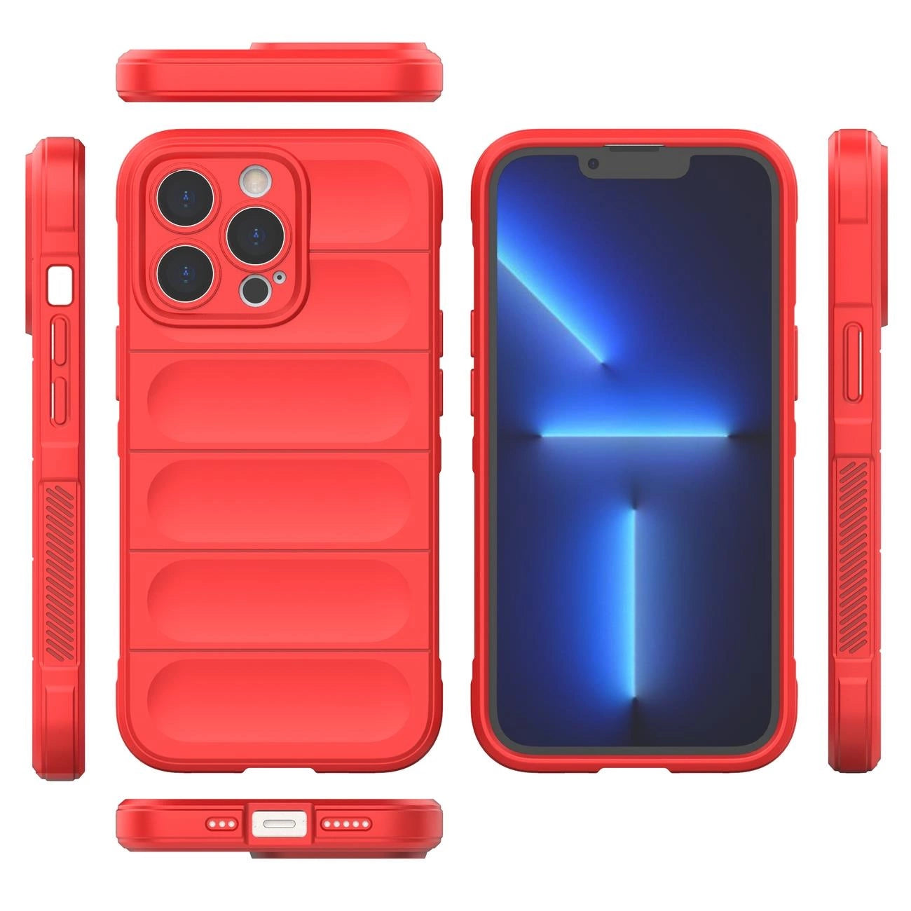 Magic Shield Case für iPhone 13 Pro Max flexible gepanzerte Hülle rot