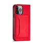 Magnet Card Case Hülle für iPhone 14 Flip Cover Wallet Stand rot