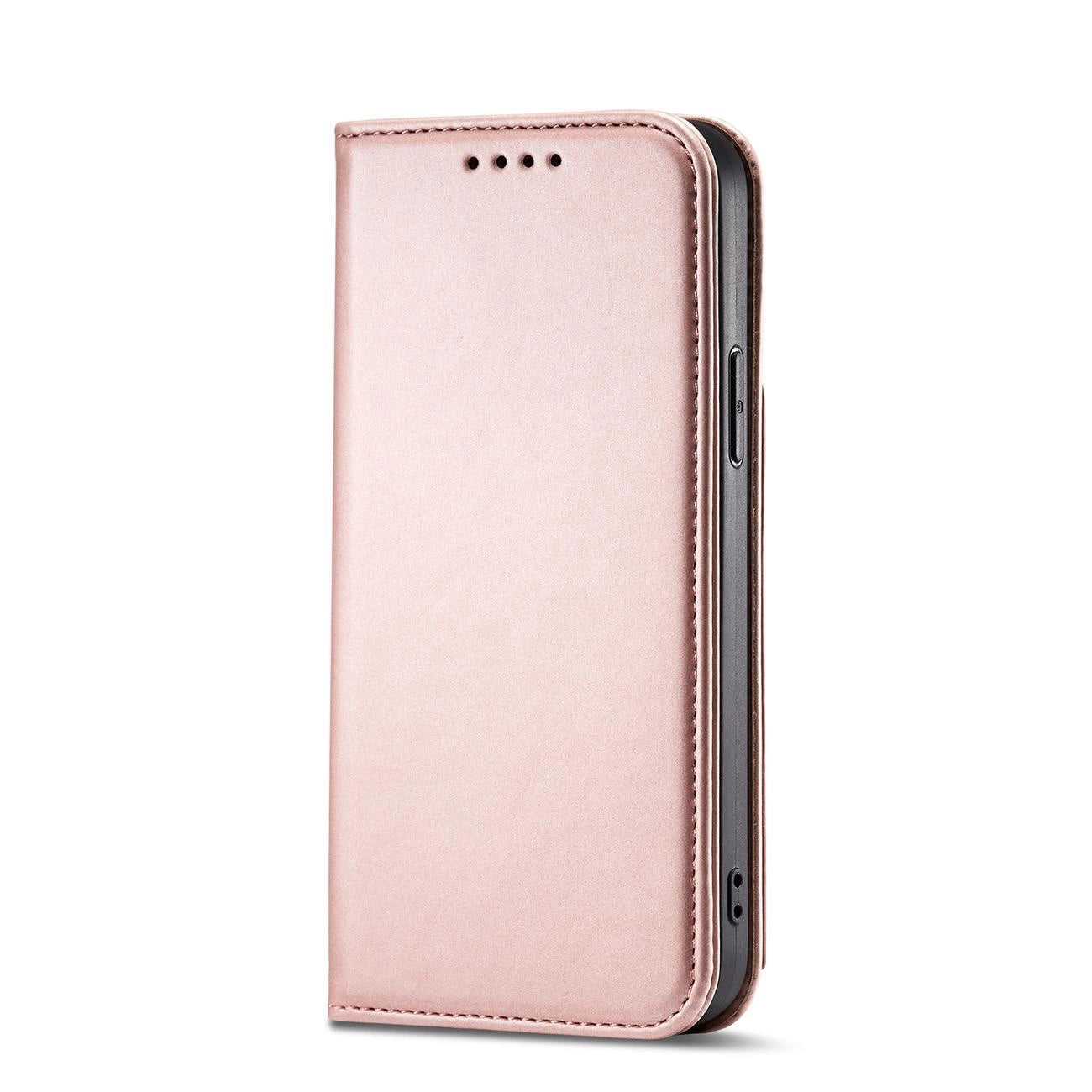 Magnet Card Case Hülle für iPhone 14 Plus Flip Cover Wallet Stand Pink