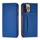 Magnet Card Case Hülle für iPhone 14 Pro Flip Cover Wallet Stand blau