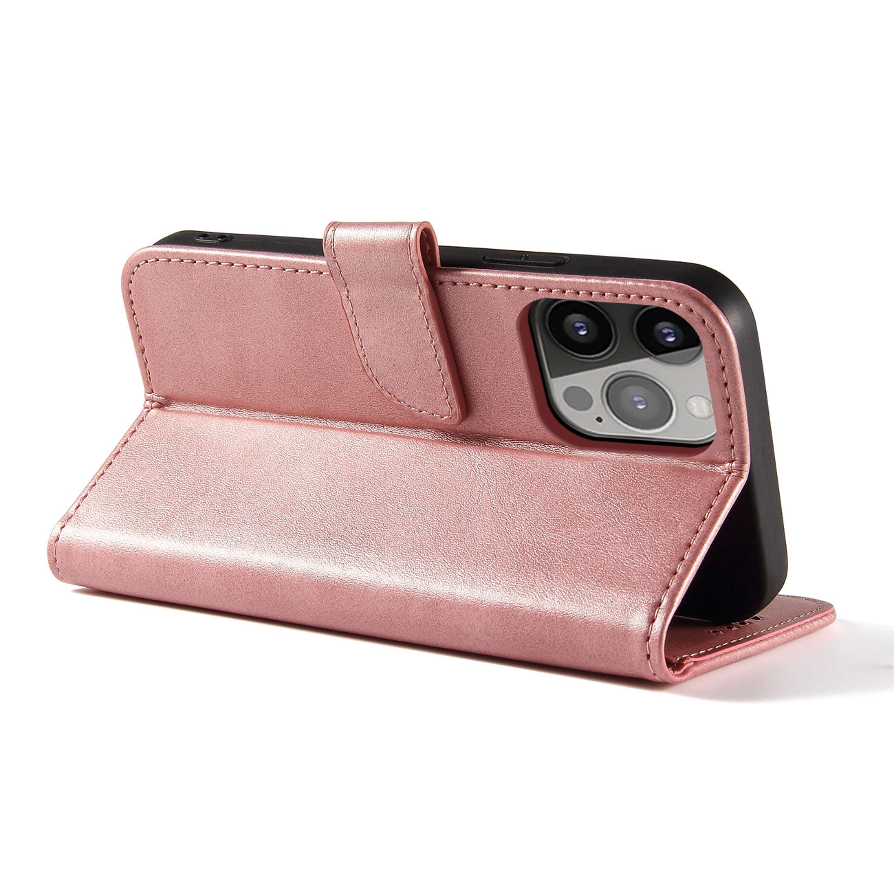 Magnet Case booktype case schutzhülle aufklappbare hülle für iPhone 13 Pro rosa