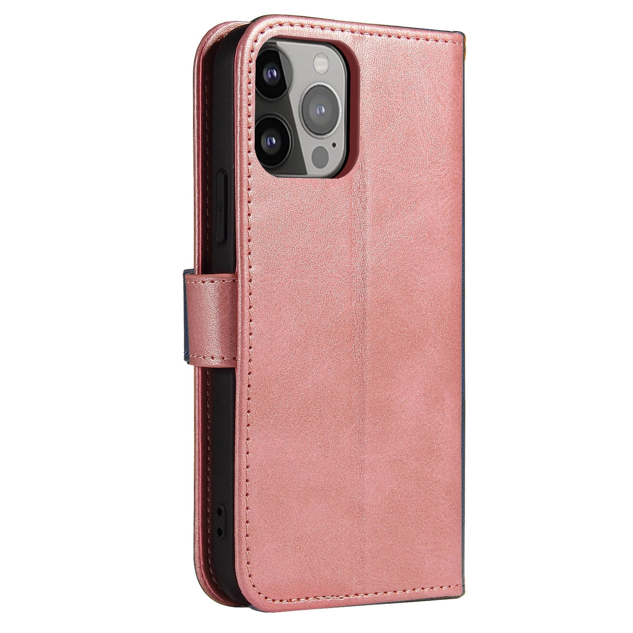 Magnet Case booktype case schutzhülle aufklappbare hülle für iPhone 13 Pro rosa