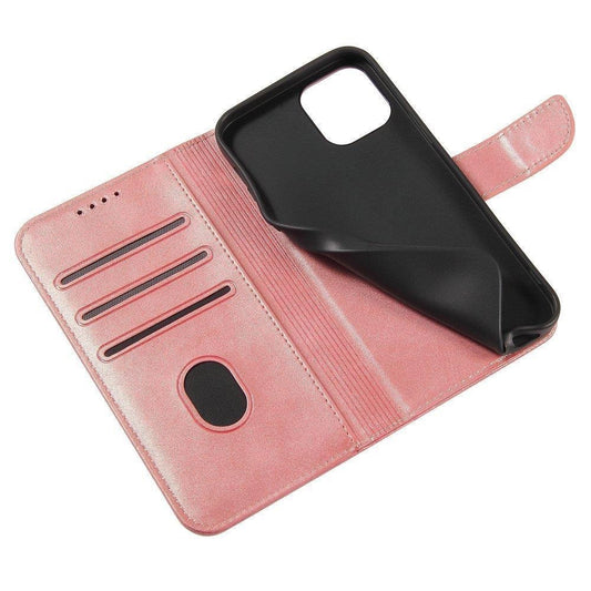 Magnet Case elegante Hülle mit Überschlag und Standfunktion für Samsung Galaxy A03s (166,5) pink